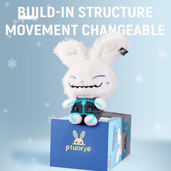 Halloween Scary Stuffed Animal Creepy Spooky Plush Bunny Movable Limbs Doll - Picture 2 of 8